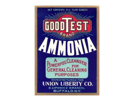 GoodTest Vintage Ammonia Label