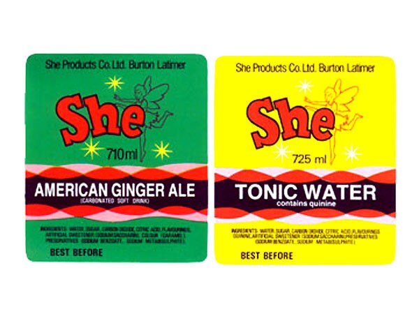 She Pixie British Soda Label Collection
