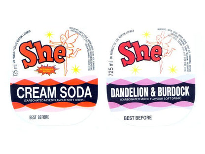 She Pixie British Soda Label Collection