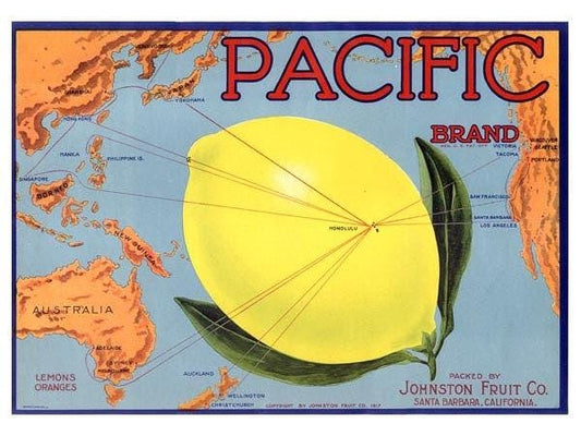 Pacific Brand California Lemon Crate Label
