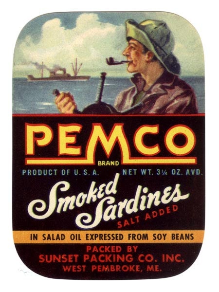 Pemco Smoked Sardines label