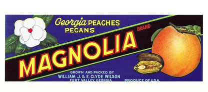 Magnolia Brand Georgia Peach & Pecan Crate Label