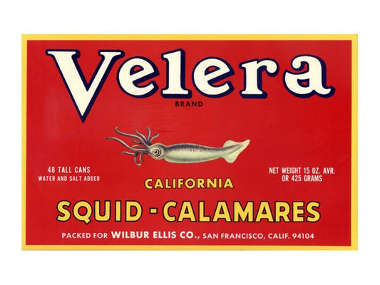 Velera California Squid Label