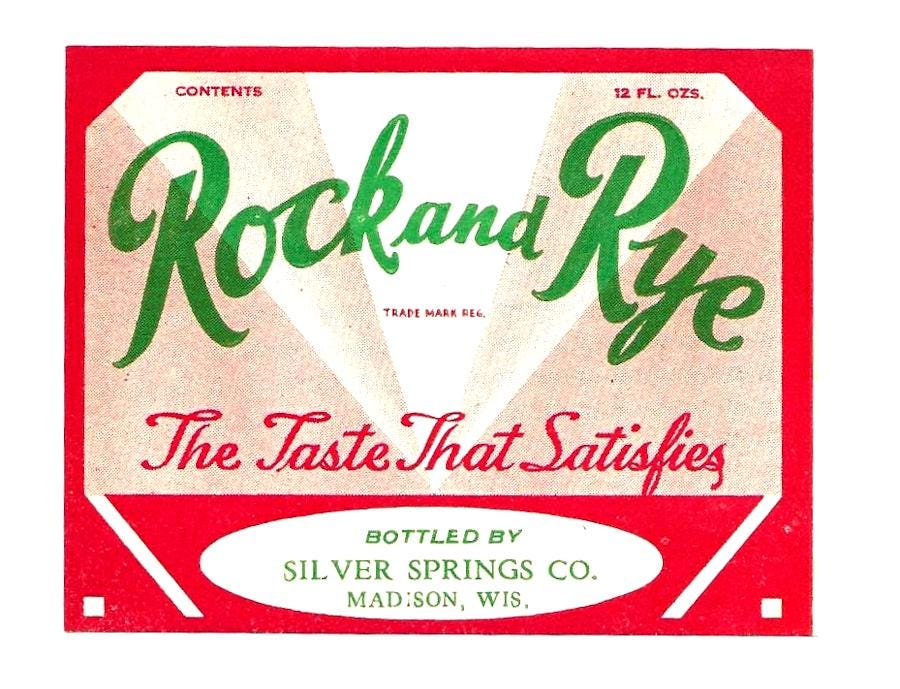 Rock and Rye Soda Label