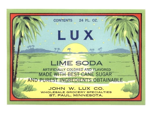 LUX Lime Soda Vintage Labels