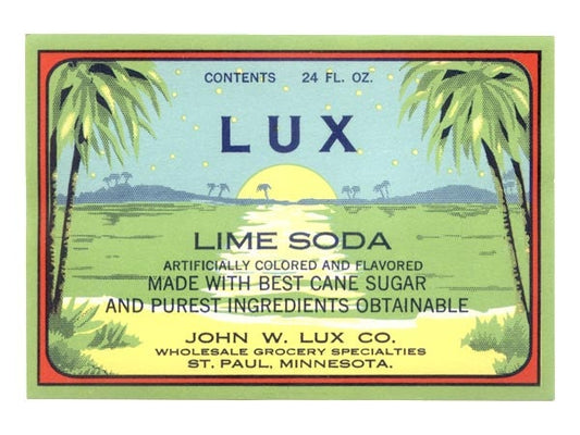 LUX Lime Soda Vintage Labels