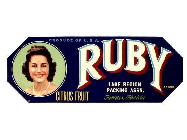 Florida Citrus Ladies Crate Labels