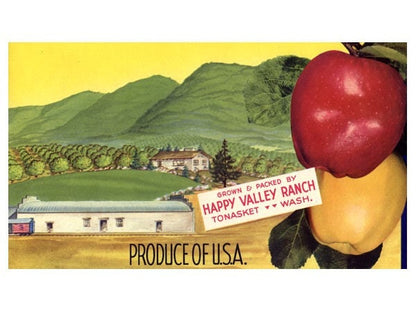 Britevale Washington Apple Crate Label