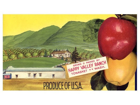 Britevale Washington Apple Crate Label