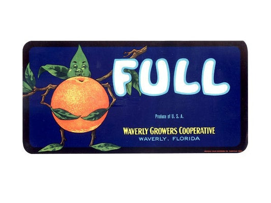 Full Brand Florida Citrus Crate Label
