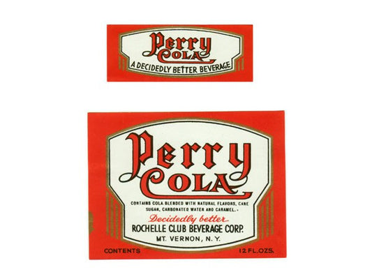 Perry Cola Soda Label