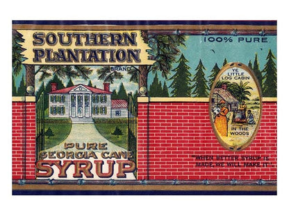 Southern Plantation Georgia Cane Syrup Label